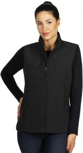 SKIPPER VEST WOMEN, ženski softšel prsluk, crni; šifra artikla: 57.064.10