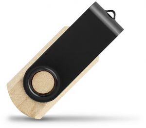 šifra artikla: 37.684.10; naziv: SMART WOOD 3.0, usb flash memorija, crna, 32GB