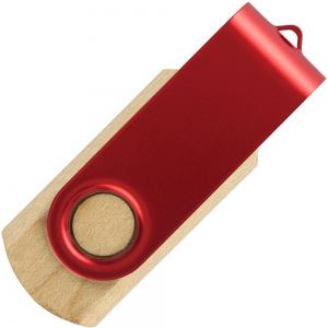 SMART WOOD, usb flash memorija, crvena, 8GB; šifra artikla: 37.684.30