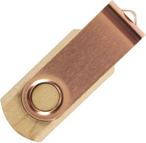SMART WOOD, usb flash memorija, roze zlatna, 8GB; šifra artikla: 37.684.92