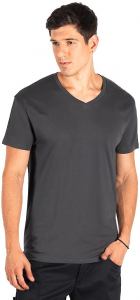 TARGET V MEN, pamučna majica, v izrez, 160 g/m2, tamno siva; šifra artikla: 50.083.11