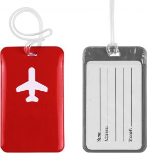 TROTERO, identifikaciona kartica za putnu torbu, crvena; šifra artikla: 34.230.30