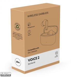 VOICE 2, bežične stereo slušalice, bela; šifra artikla: 38.096.90
