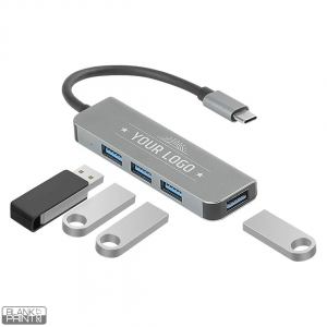 VOLT 4IN1, usb razdelnik sa 4 ulaza, tamno sivi; šifra artikla: 37.976.11
