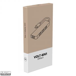 VOLT 4IN1, usb razdelnik sa 4 ulaza, tamno sivi; šifra artikla: 37.976.11