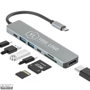 VOLT 7IN1, usb razdelnik sa 7 ulaza, tamno sivi; šifra artikla: 37.975.11