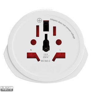WORLD TO EUROPE, pojedinačni adapter, beli; šifra artikla: 38.197.90